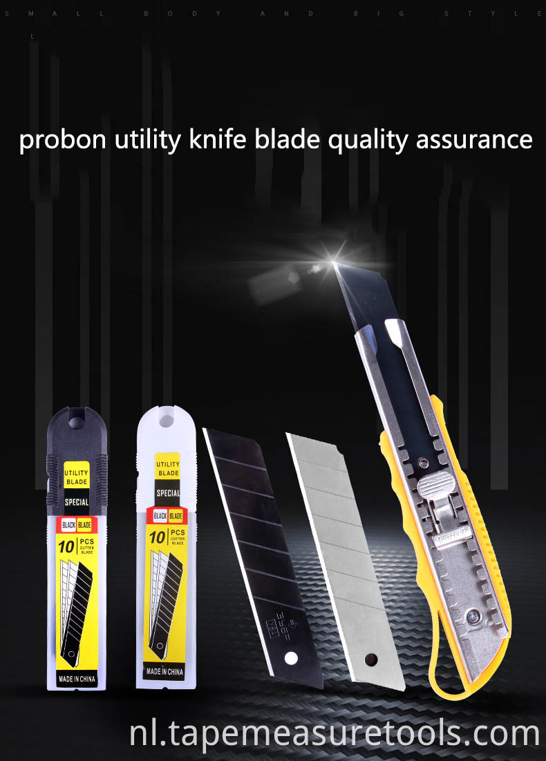 Fabrikanten van goede kwaliteit leveren een groot mesblad van 25 mm met een groot blad van 0,7 mm dik behangblad